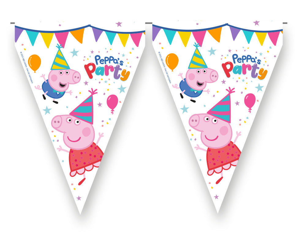 Peppa Pig Party Flag Bunting - Anilas UK