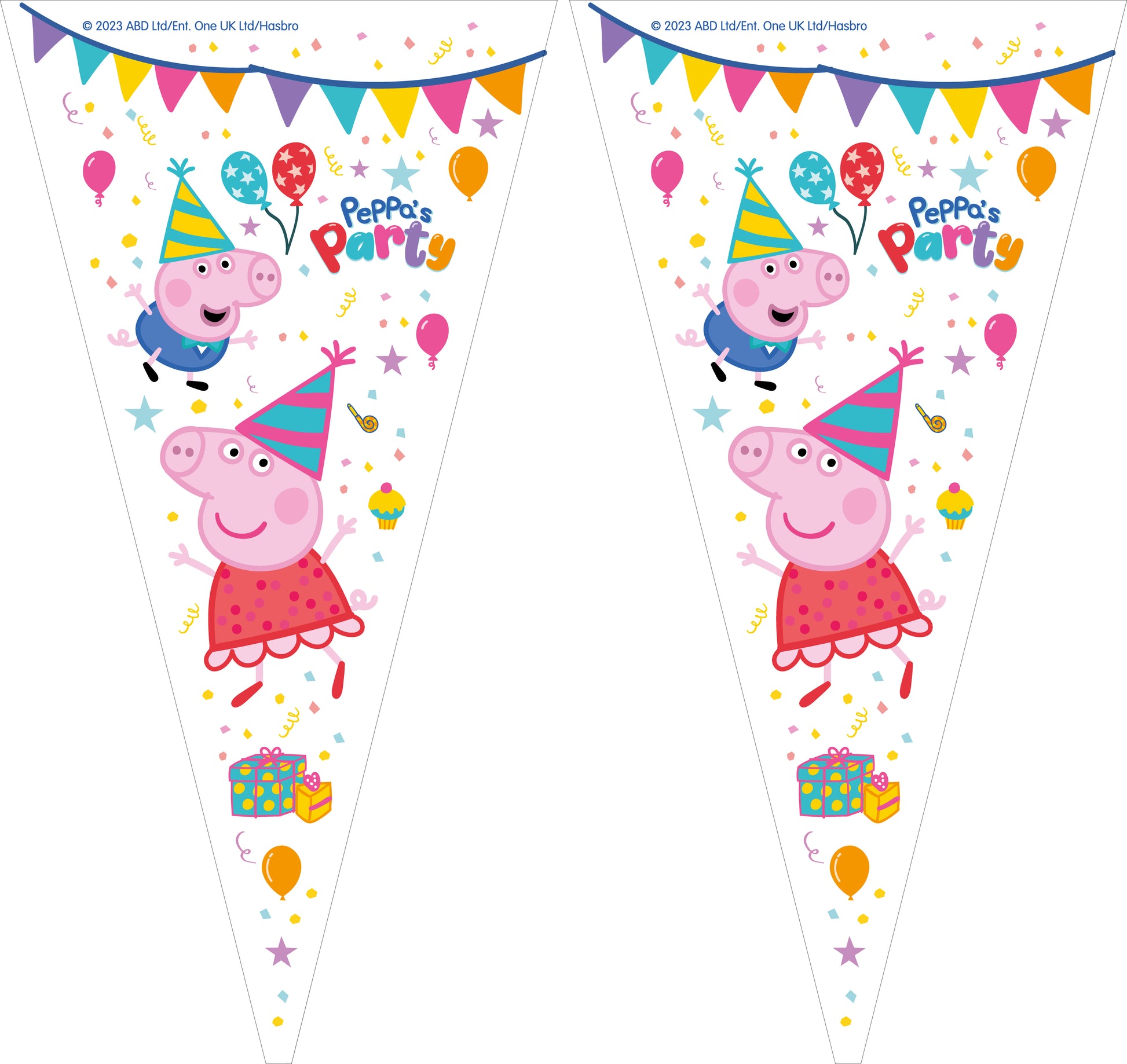 Peppa Pig Cone Sweet Bags (pack of 10) - Anilas UK