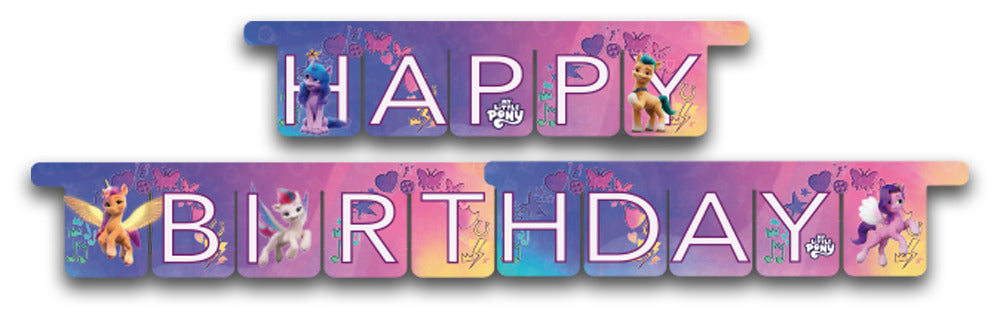 My Little Pony Party "Happy Birthday" Banner - Anilas UK