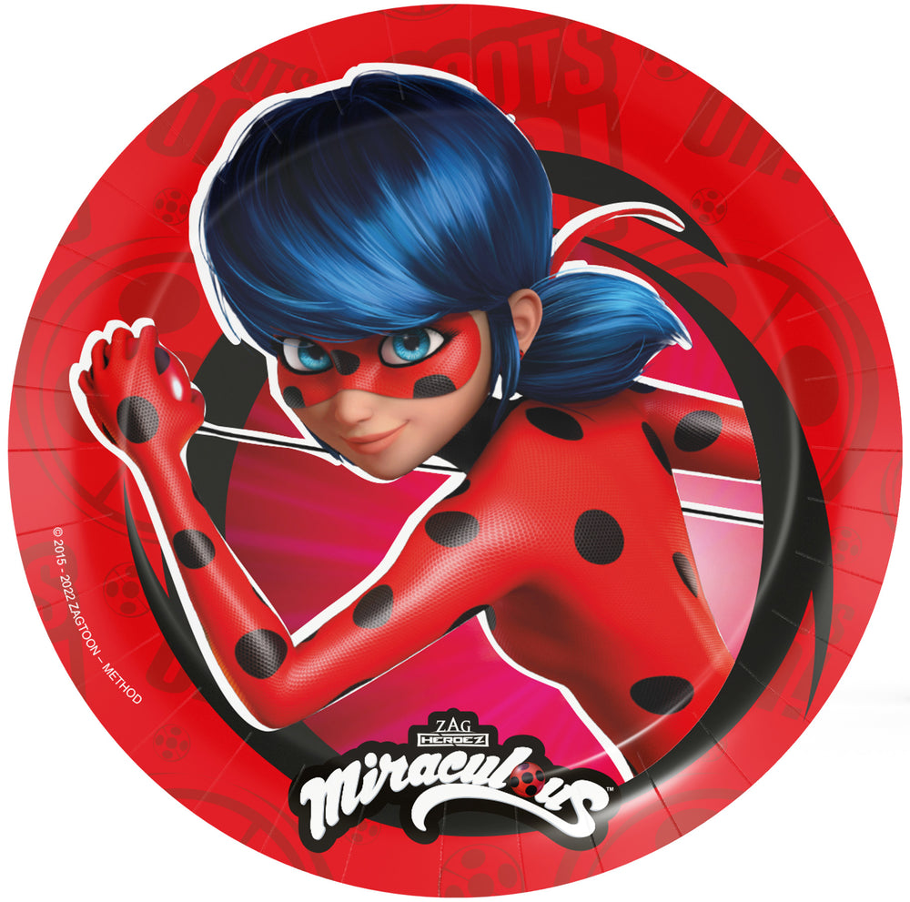 Miraculous Ladybug Paper Plates - 23cm (Pack of 8)