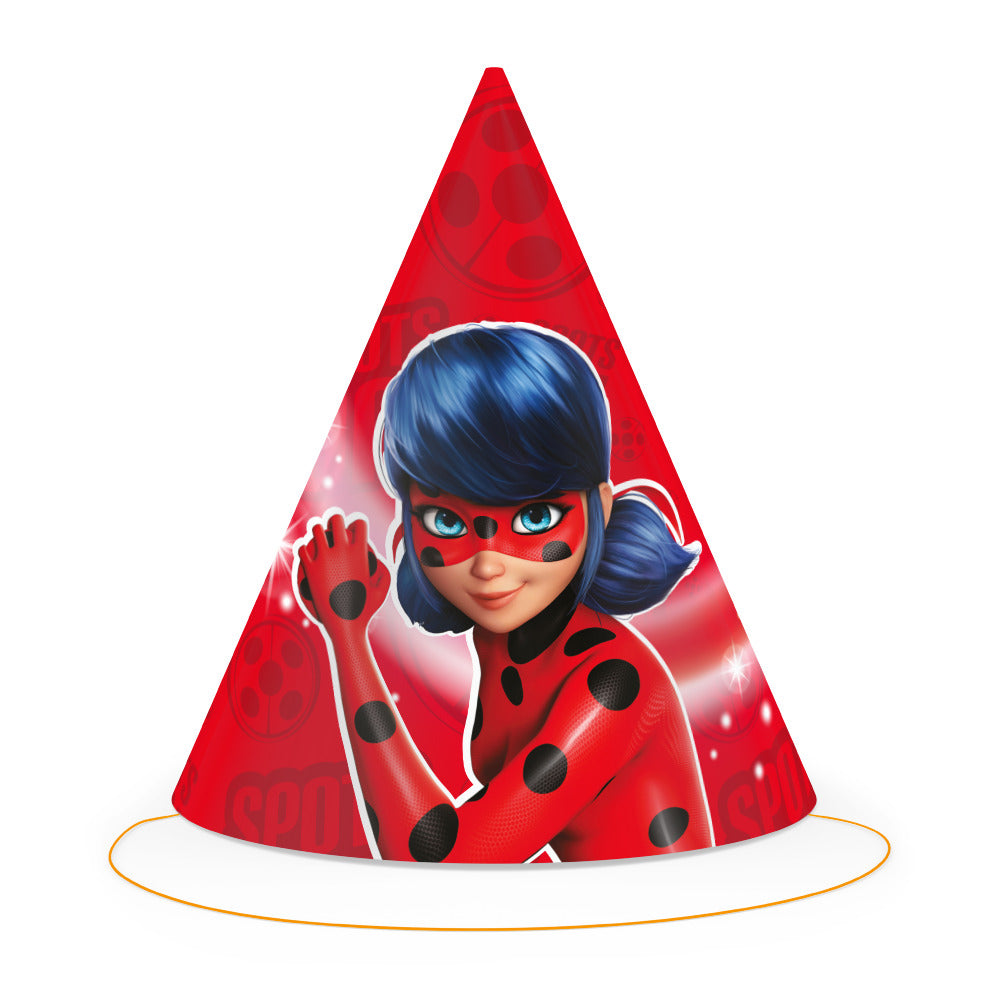 Lady Bug Party Cone Hats (pack of 6)