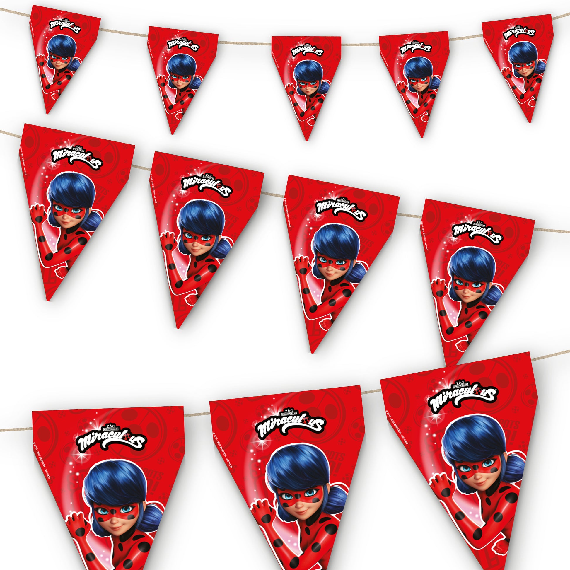 Miraculous Ladybug Flag Bunting Banner - Anilas UK