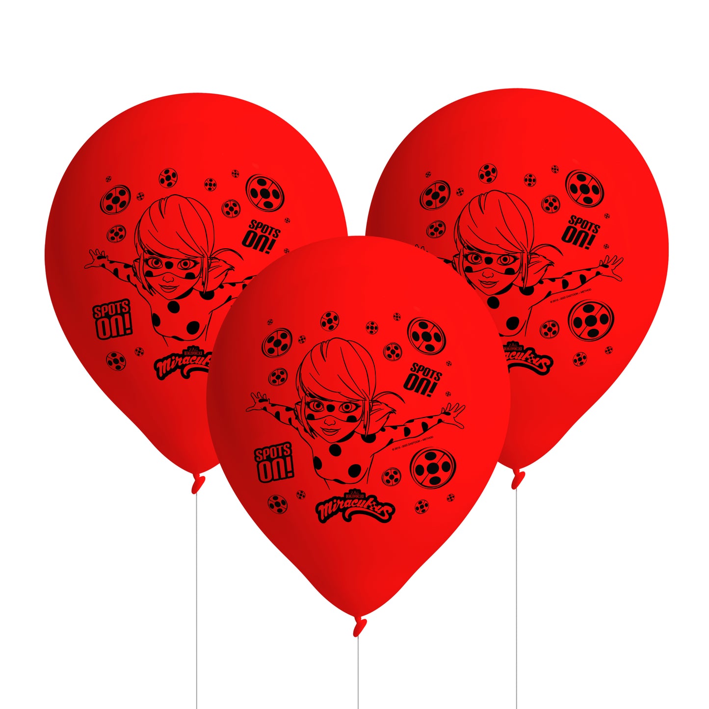 Miraculous Ladybug Latex Birthday Balloons (Pack of 8) - Anilas UK
