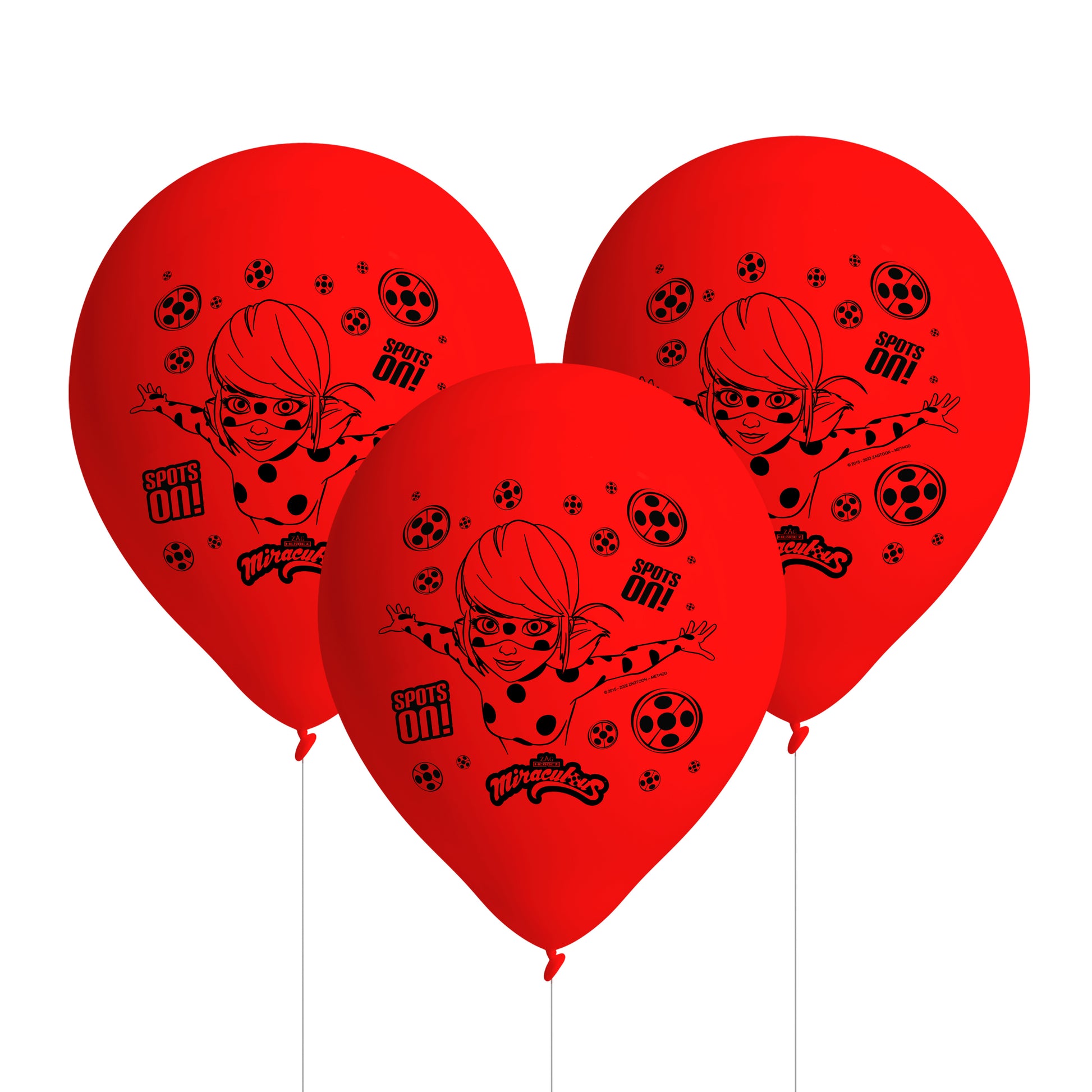 Miraculous Ladybug Latex Birthday Balloons (Pack of 8) - Anilas UK