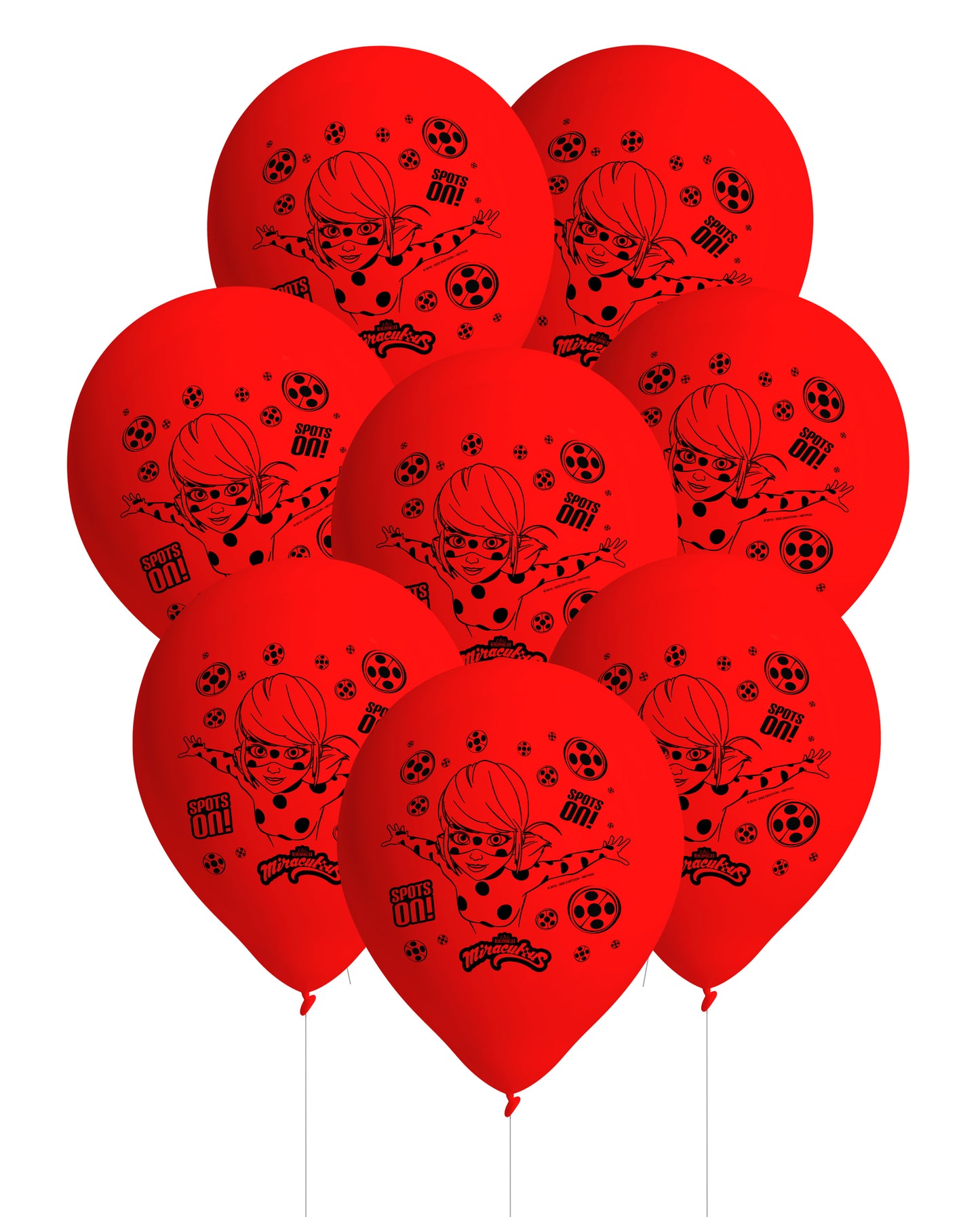 Miraculous Ladybug Latex Birthday Balloons (Pack of 8) - Anilas UK