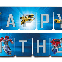 Transformers Party "Happy Birthday" Banner