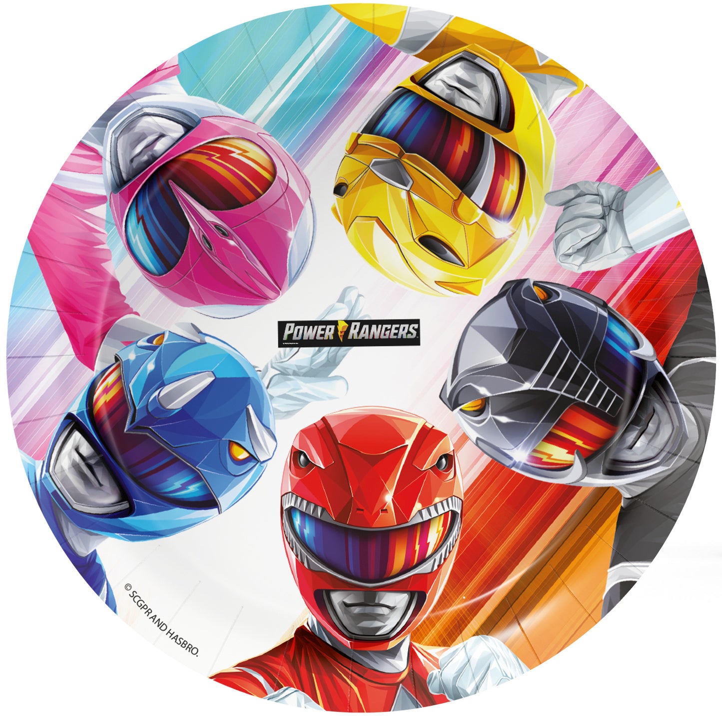 Power Rangers Party Paper Plates - 23cm (Pack of 8) - Anilas UK
