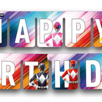 Power Rangers Party "Happy Birthday" Banner