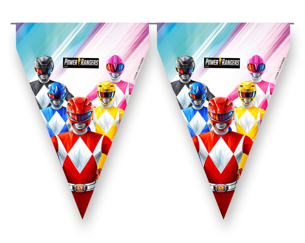 Power Rangers Party Flag Bunting - Anilas UK