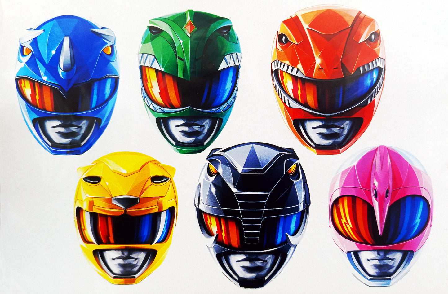 Power Rangers Kids Party Masks (Pack of 6) - Anilas UK