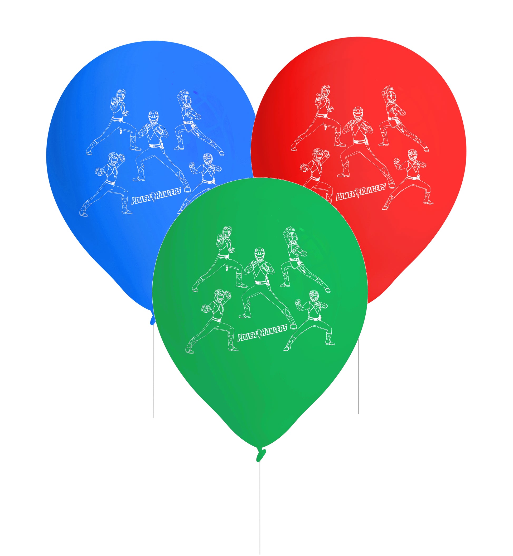 Power Rangers Latex Balloons (Pack of 8) - Anilas UK