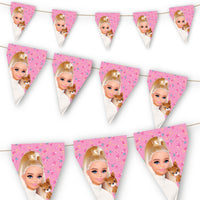 
              Barbie Party Flag Bunting
            