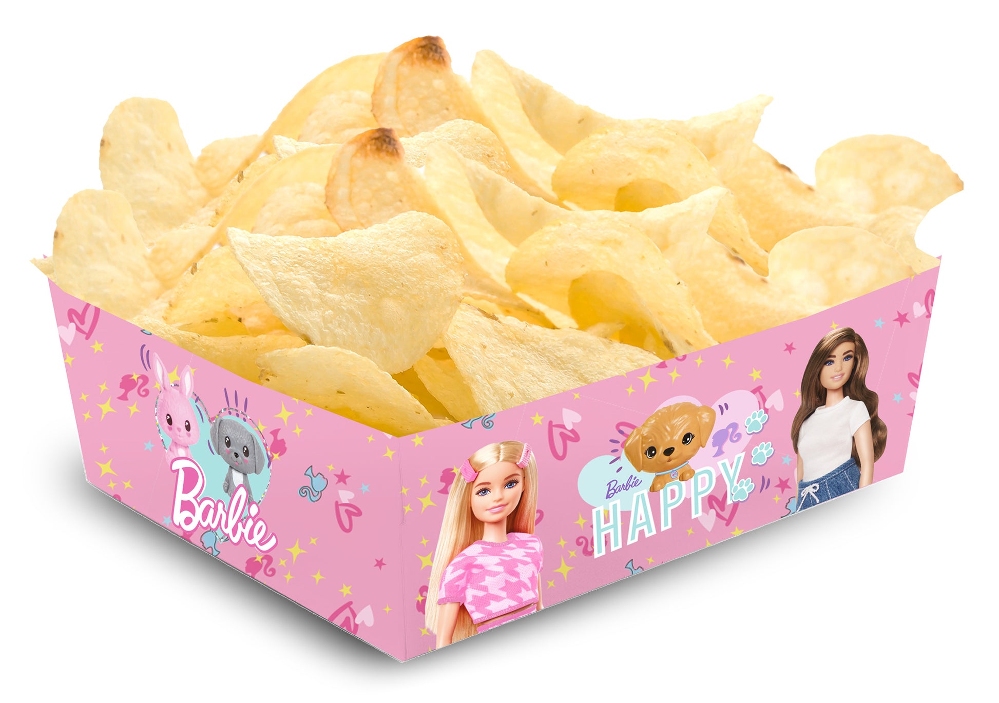 Barbie Paper Party Snack Trays (Pack of 12) - Anilas UK
