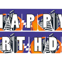 Hot Wheels Party "Happy Birthday" Banner