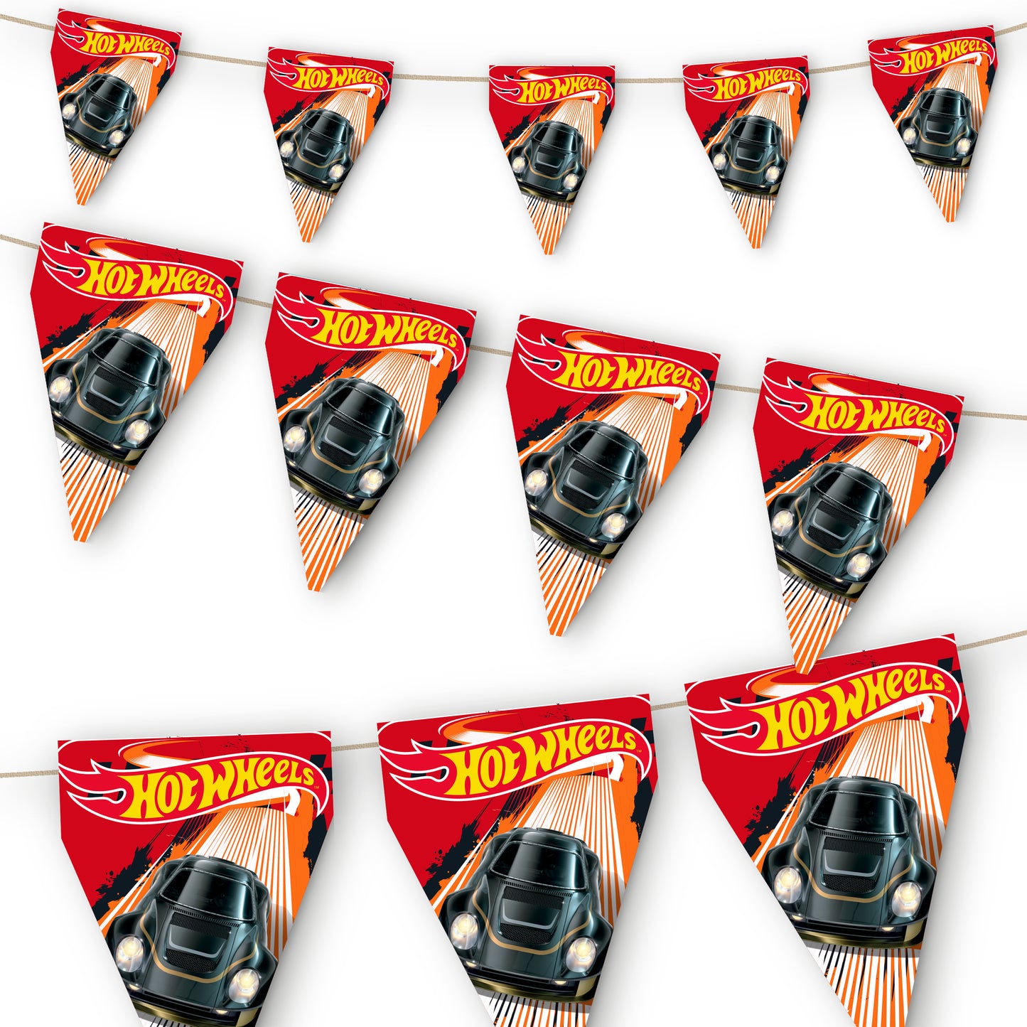 Hot Wheels Party Flag Bunting - Anilas UK