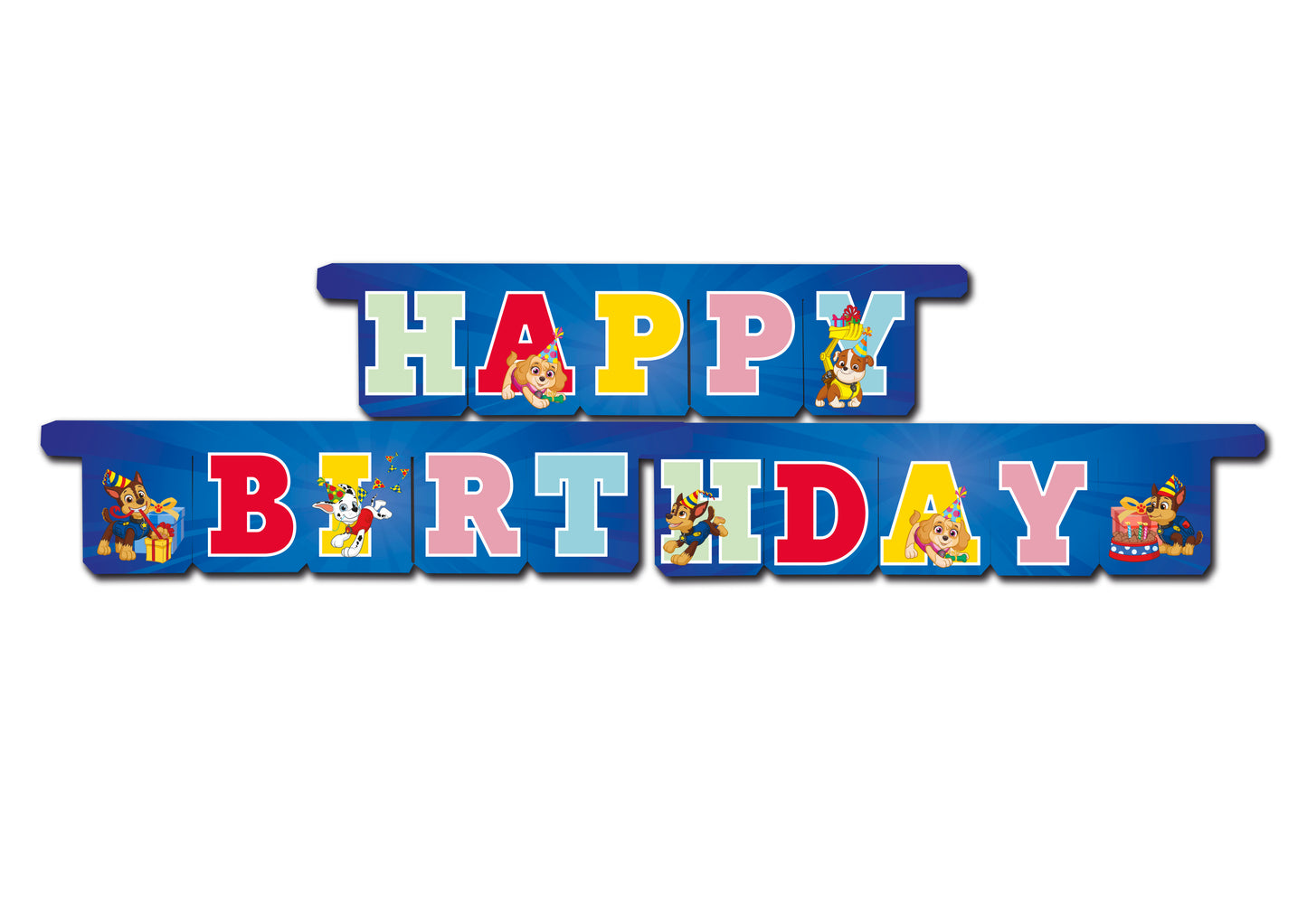 Paw Patrol Party "Happy Birthday" Banner - Anilas UK