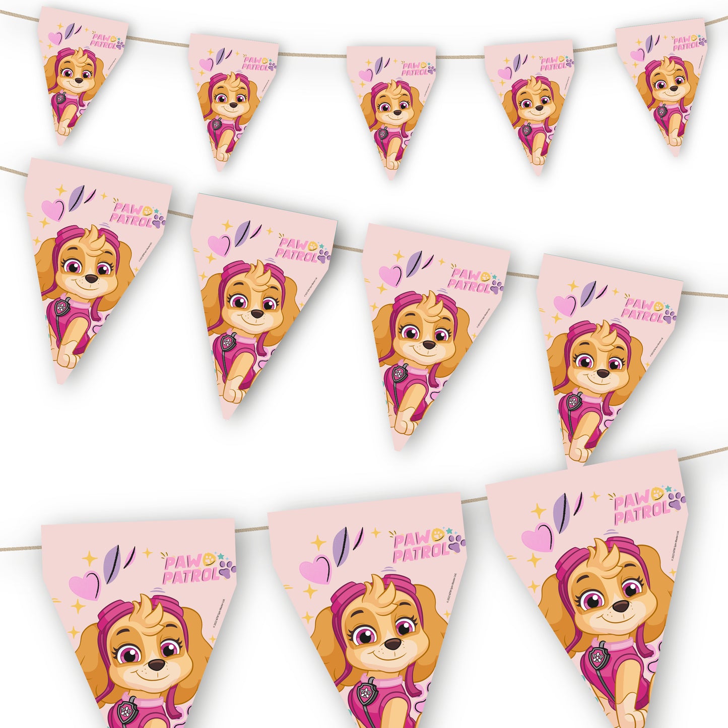Paw Patrol Skye Flag Bunting Banner - Anilas UK