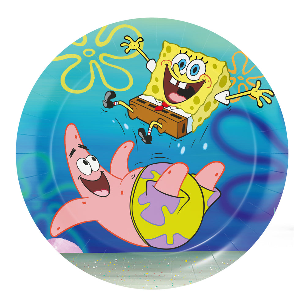 Sponge Bob Party Paper Plates - 18cm (Pack of 8)