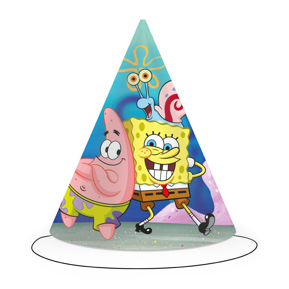 Sponge Bob Party Hats (pack of 6) - Anilas UK