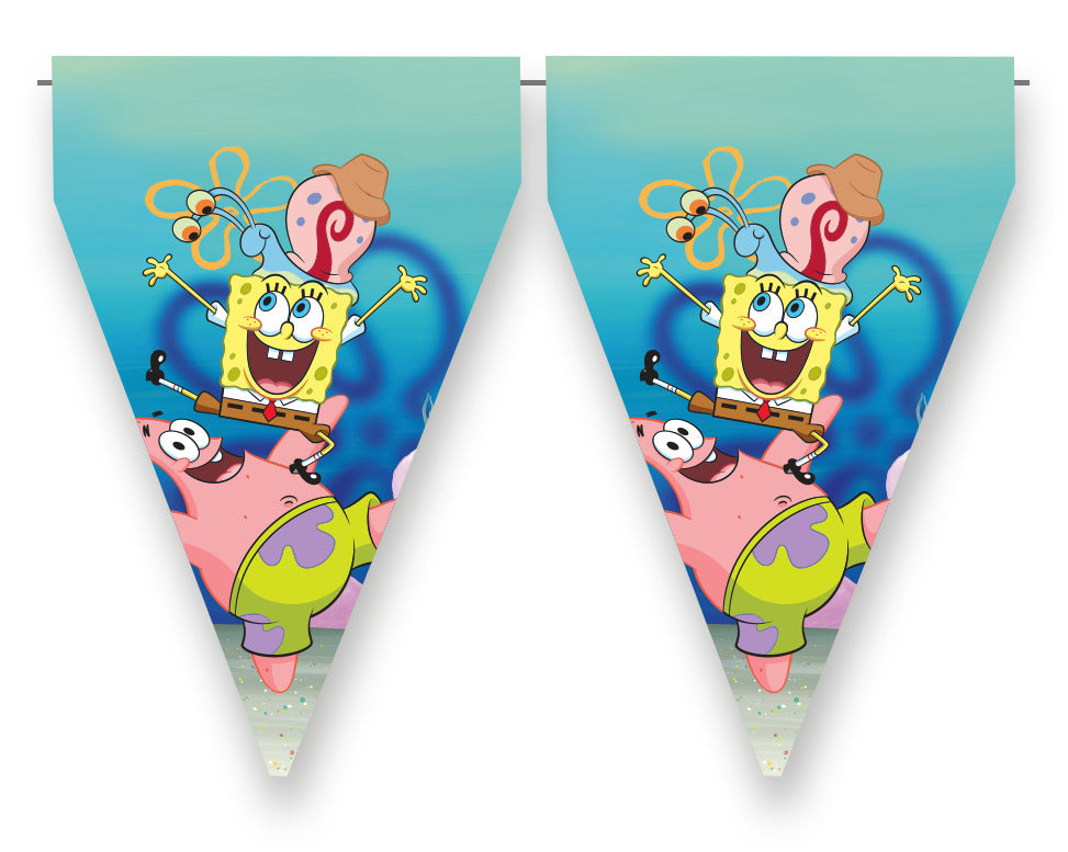 Sponge Bob Party Flag Bunting - Anilas UK