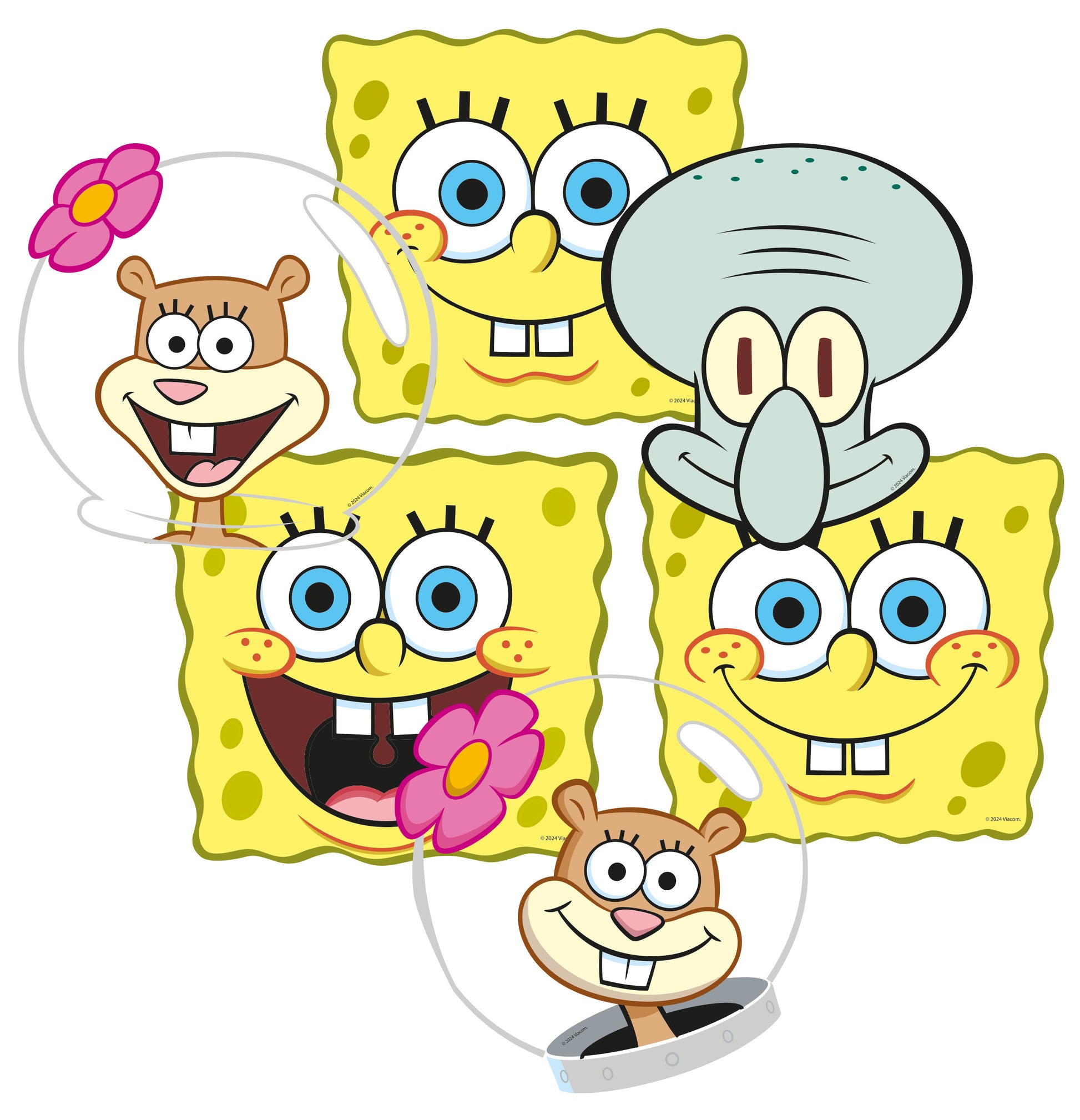 Sponge Bob Kids Party Masks (Pack of 6) - Anilas UK