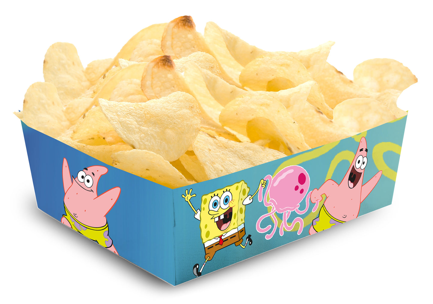 Sponge Bob Paper Party Snack Trays (Pack of 12) - Anilas UK
