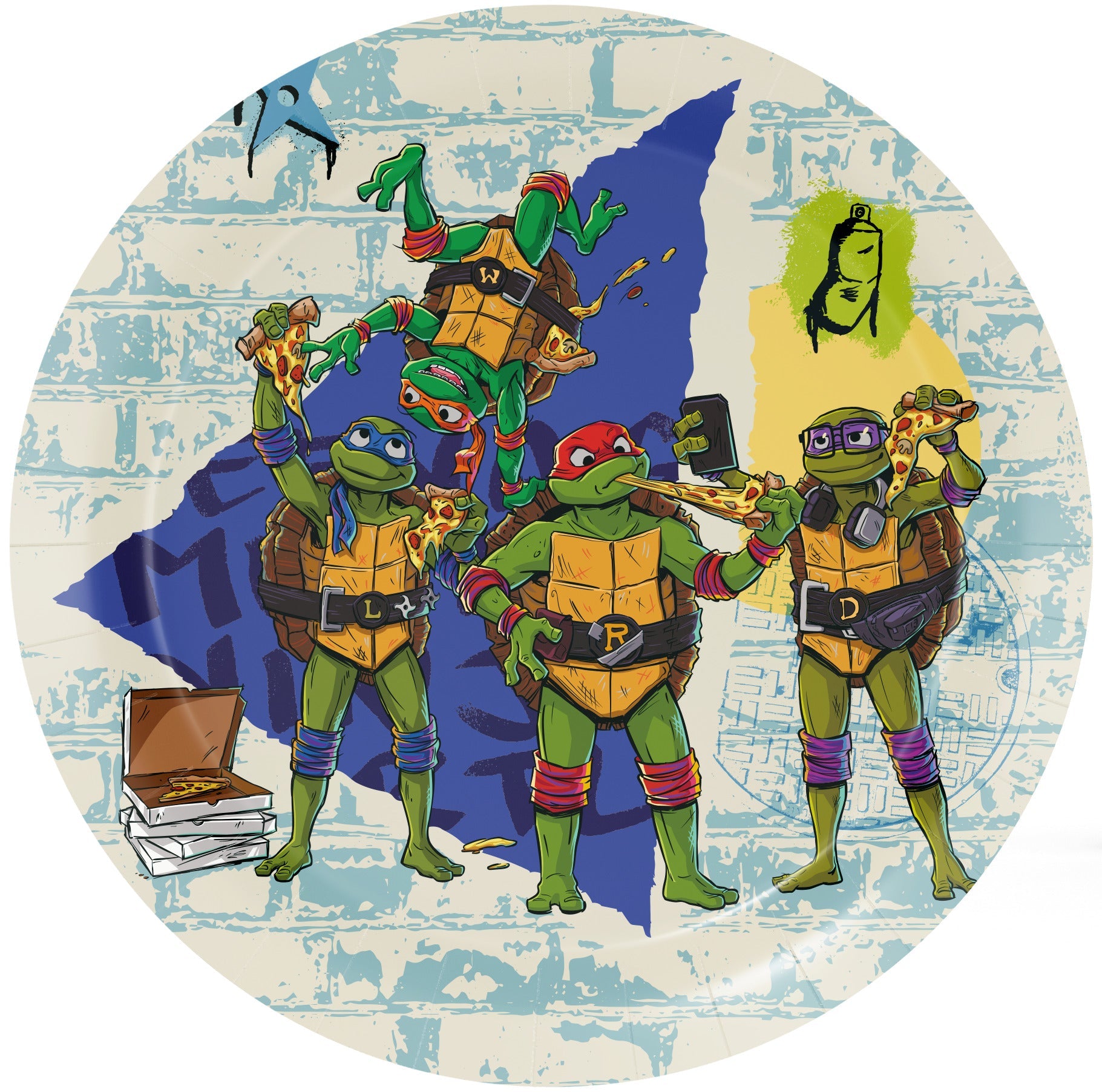 TMNT Party Paper Plates - 23cm (Pack of 8) - Anilas UK