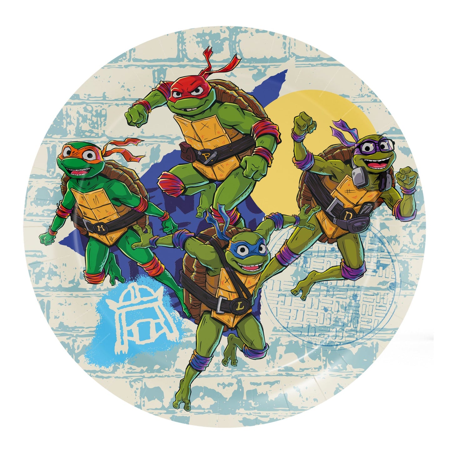TMNT Party Paper Plates - 18cm (Pack of 8) - Anilas UK