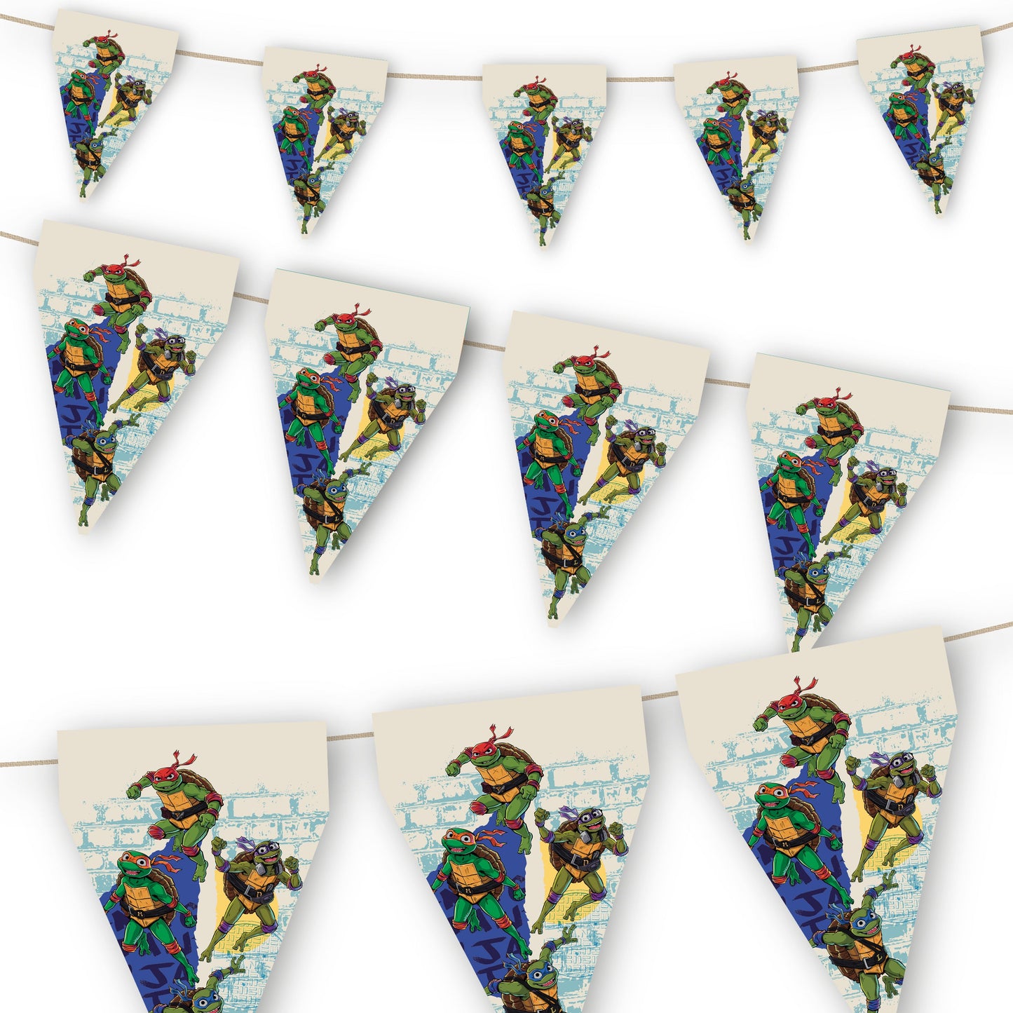 TMNT Party Flag Bunting - Anilas UK