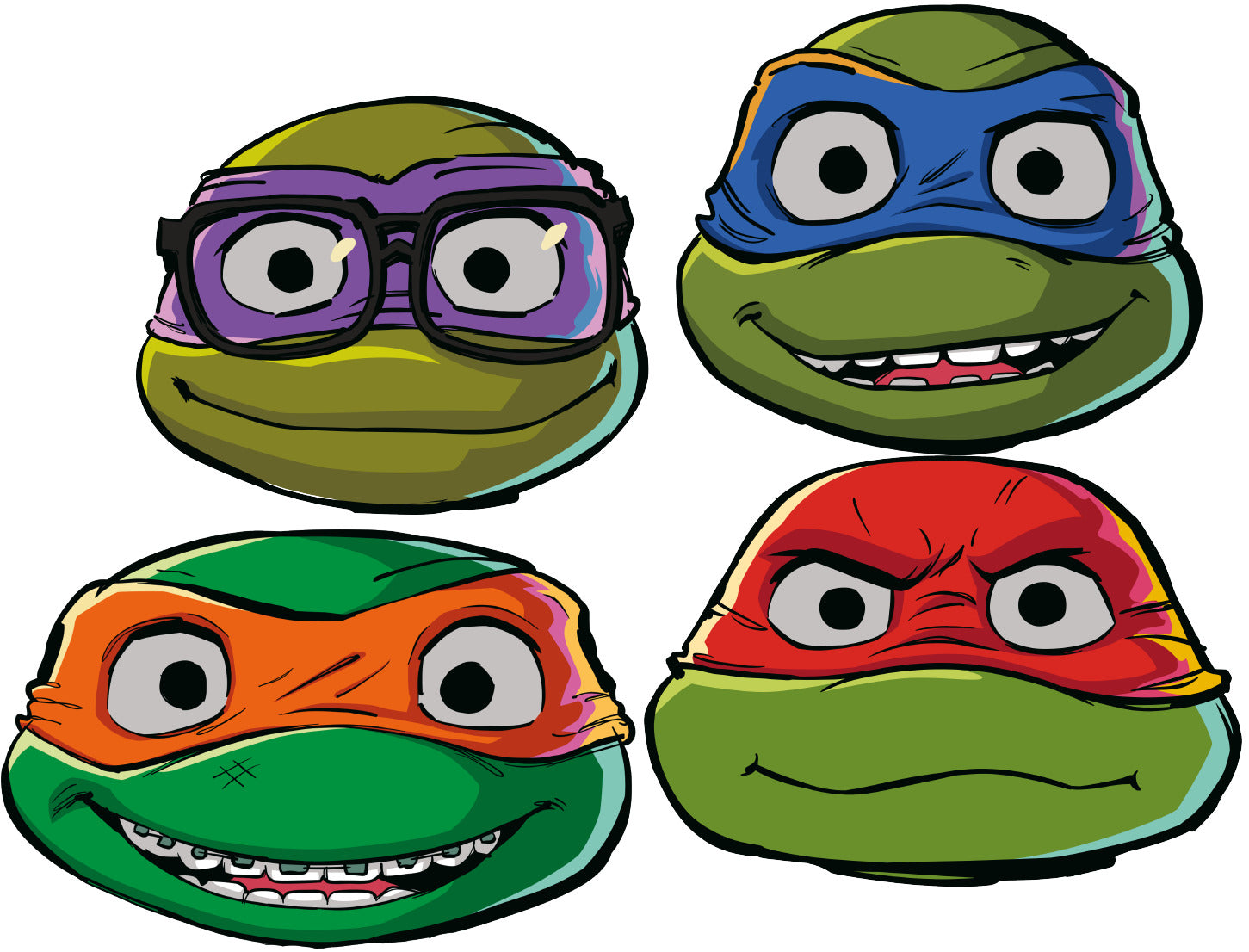 TMNT Kids Party Masks (Pack of 6) - Anilas UK