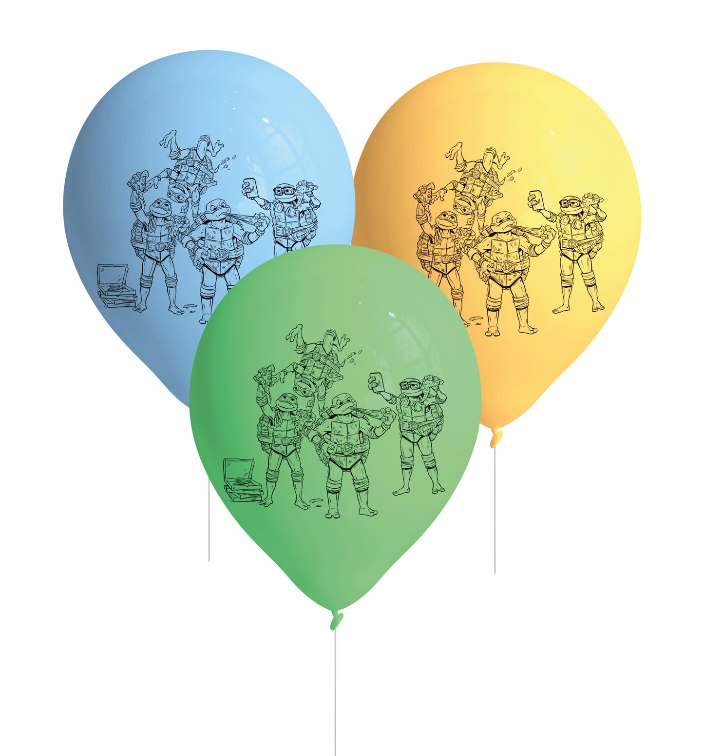 TMNT Latex Party Balloons (Pack of 8) - Anilas UK