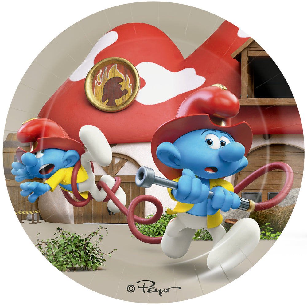 Smurfs Party Paper Plates - 23cm (Pack of 8)