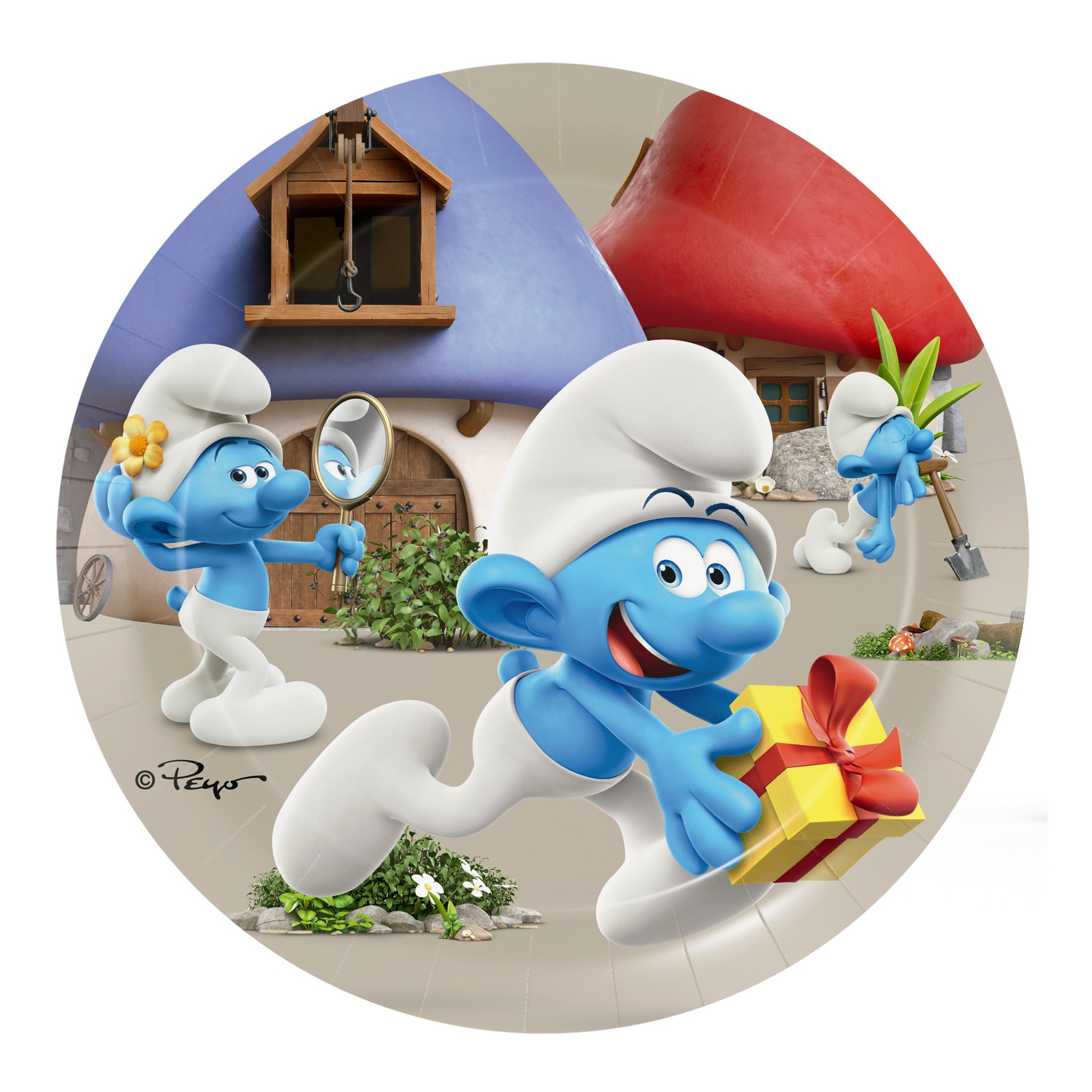 Smurfs Party Paper Plates - 18cm (Pack of 8) - Anilas UK