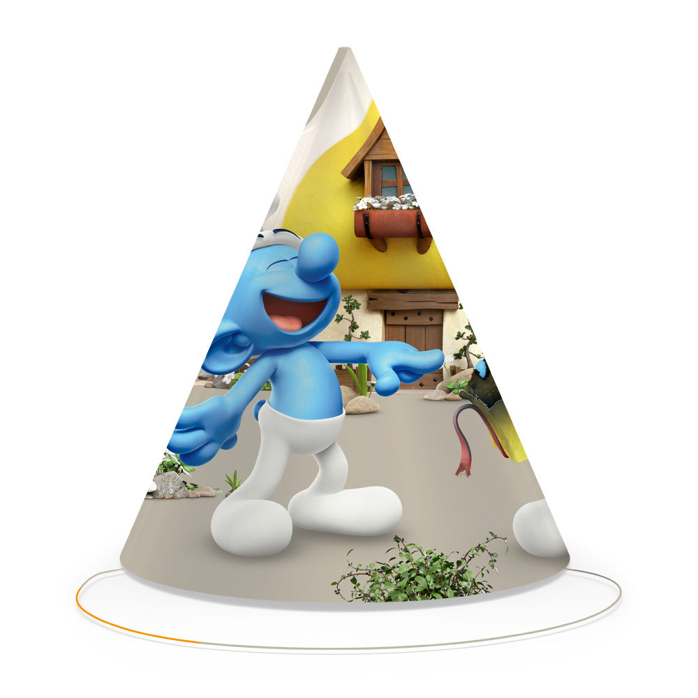 Smurfs Party Cone Hats (pack of 6) - Anilas UK
