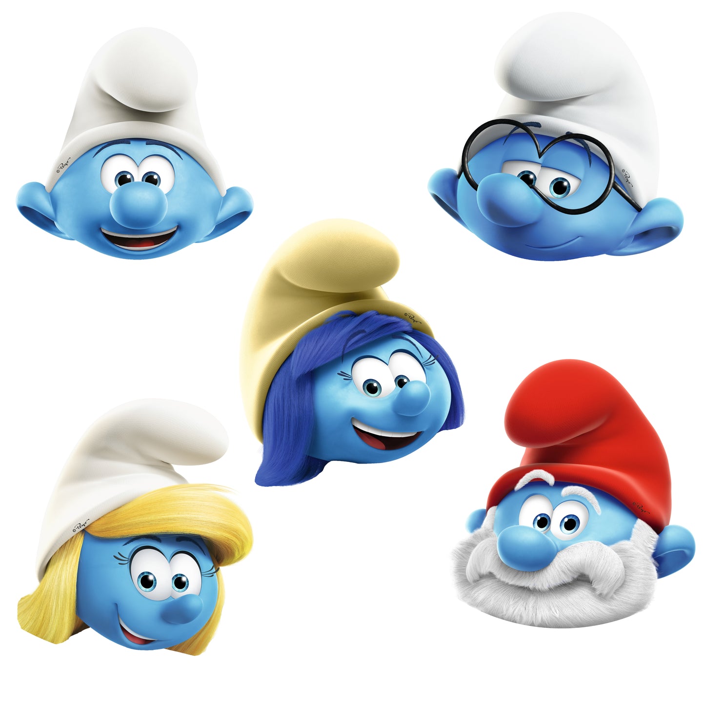 Smurfs Kids Party Masks (Pack of 6) - Anilas UK