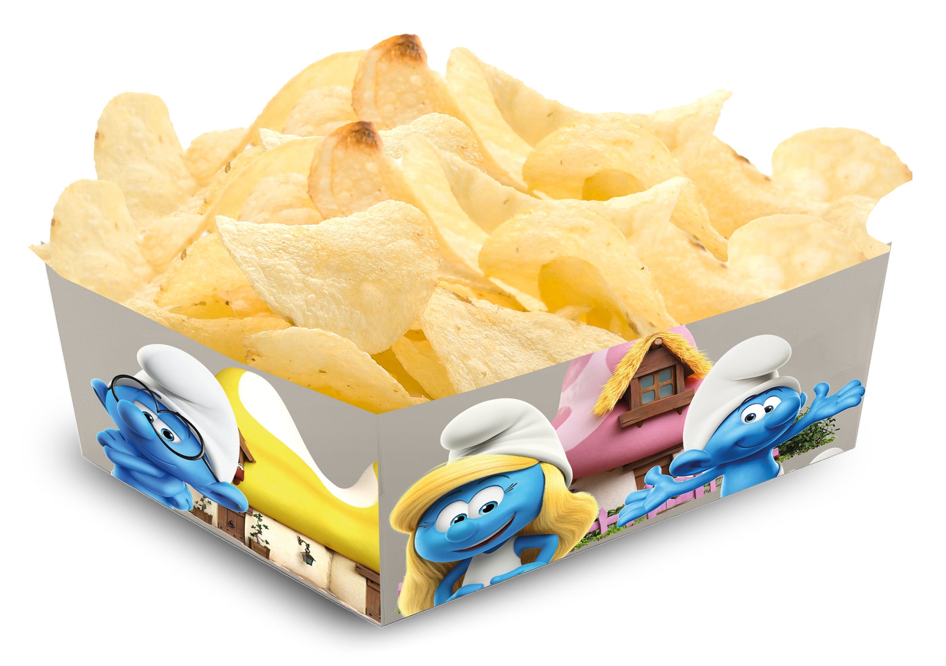 Smurfs Paper Party Snack Trays (Pack of 12) - Anilas UK