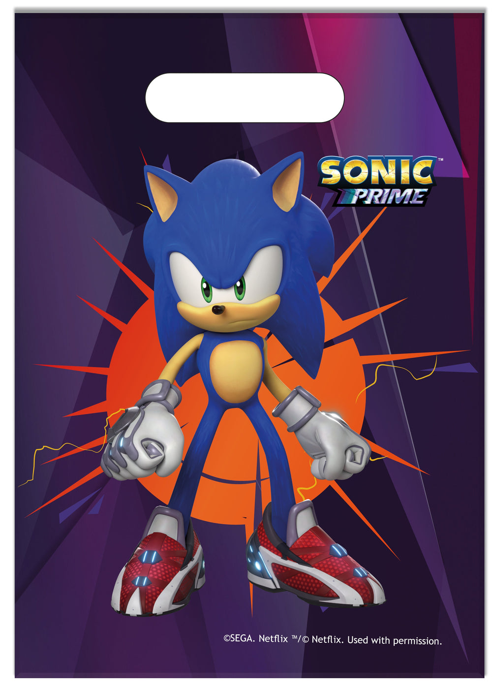 Sonic Prime Plastic Party Loot Bags (pack of 6) - Anilas UK