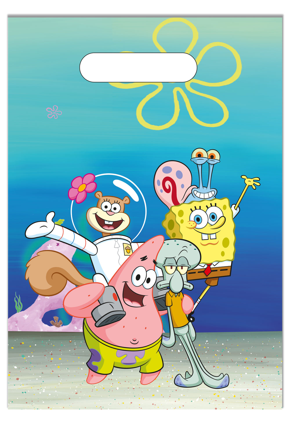 Sponge Bob Plastic Party Loot Bags (pack of 6)