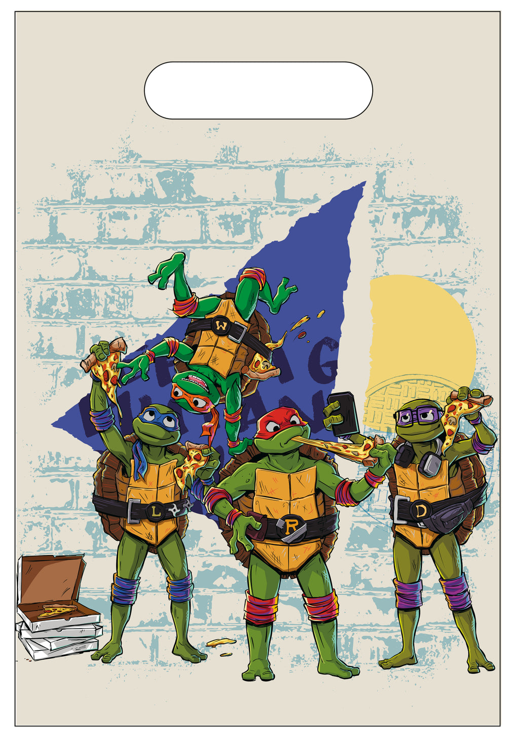 TMNT Plastic Party Loot Bags (pack of 6)