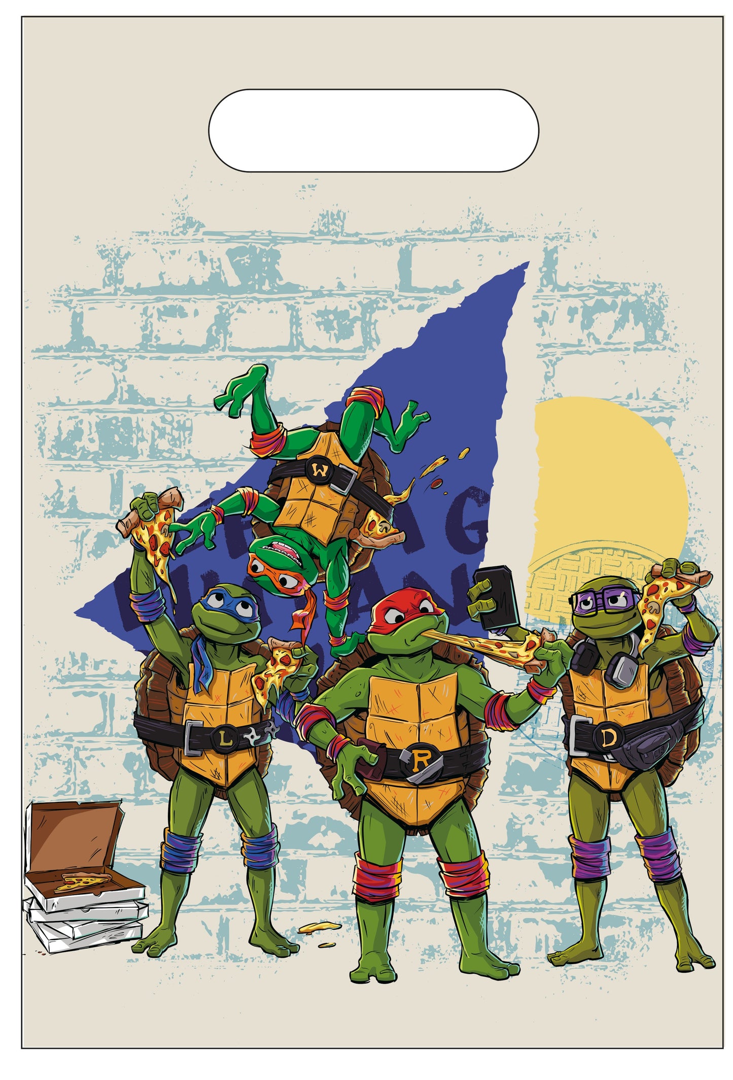 TMNT Plastic Party Loot Bags (pack of 6) - Anilas UK