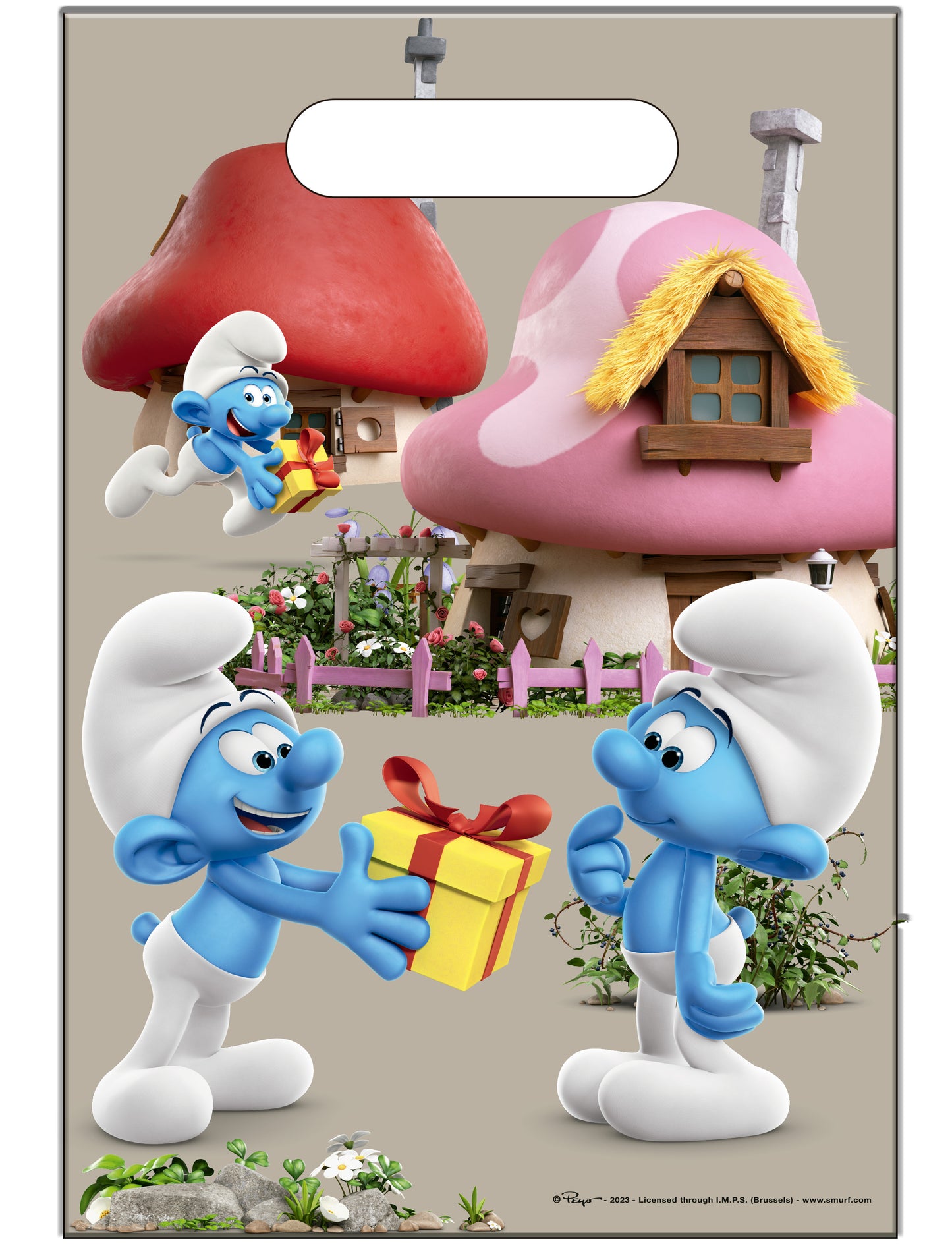 Smurfs Plastic Party Loot Bags (pack of 6) - Anilas UK