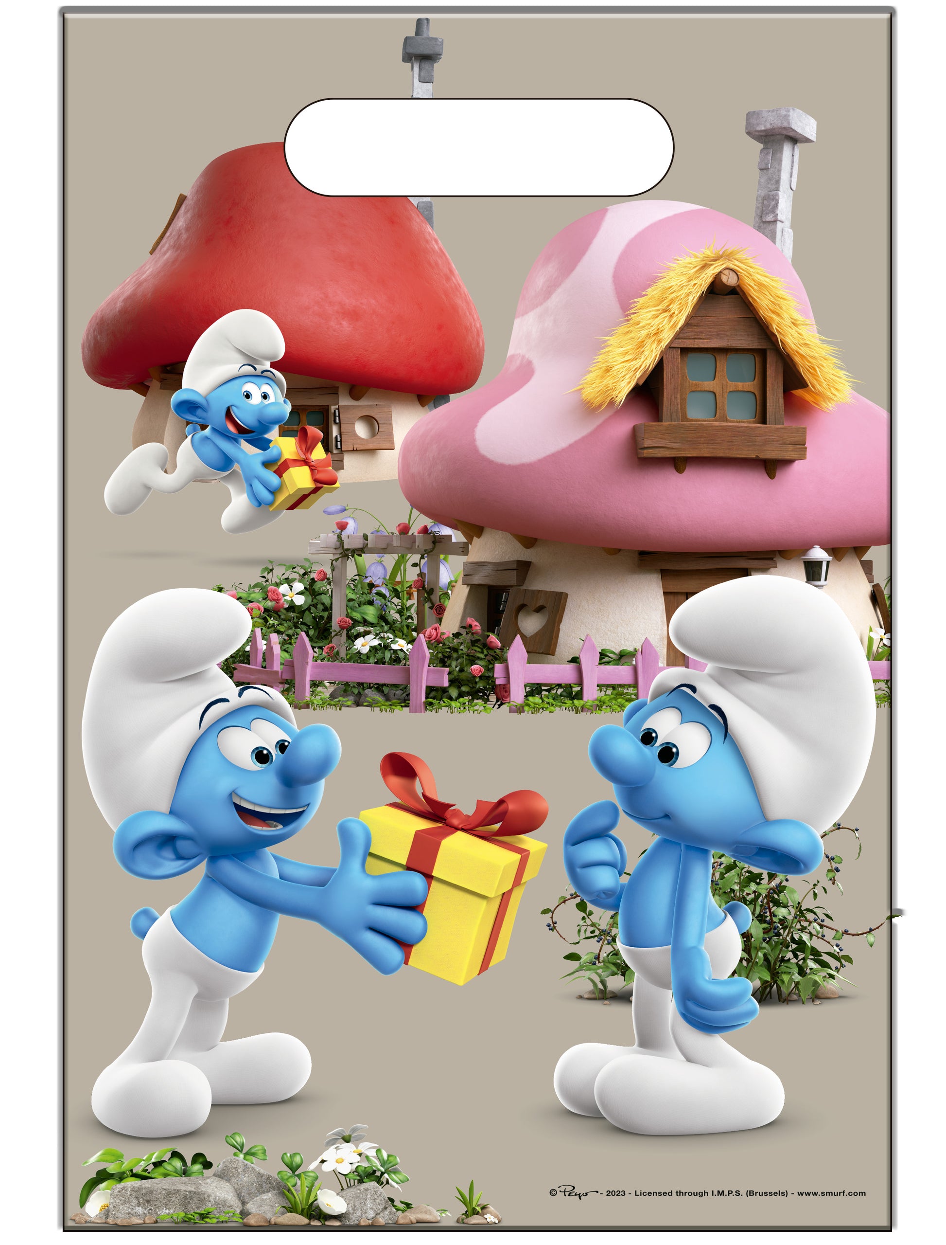 Smurfs Plastic Party Loot Bags (pack of 6) - Anilas UK