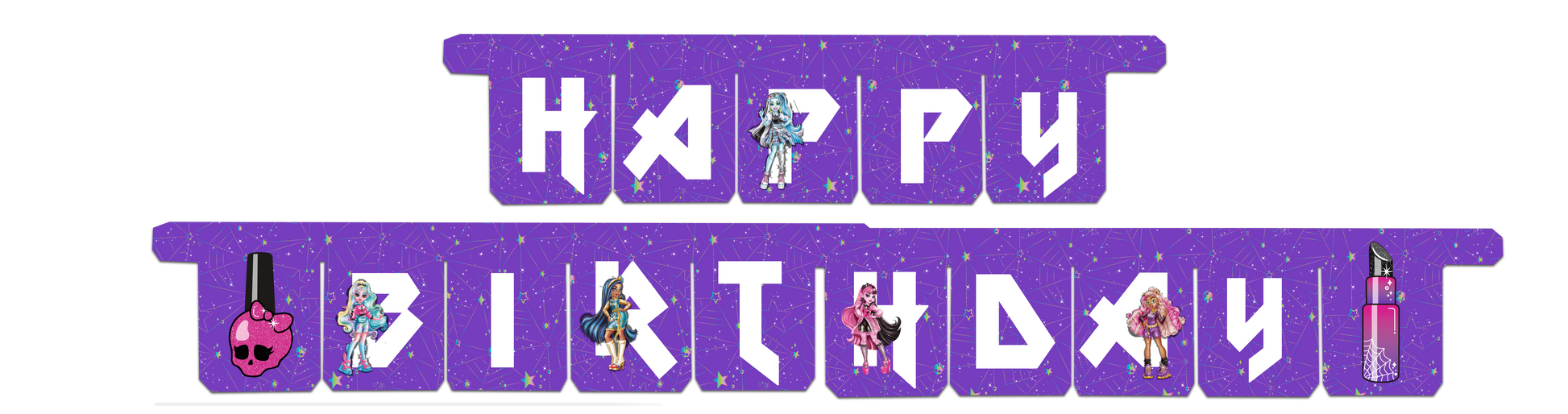 Monster High Party "Happy Birthday" Banner - Anilas UK