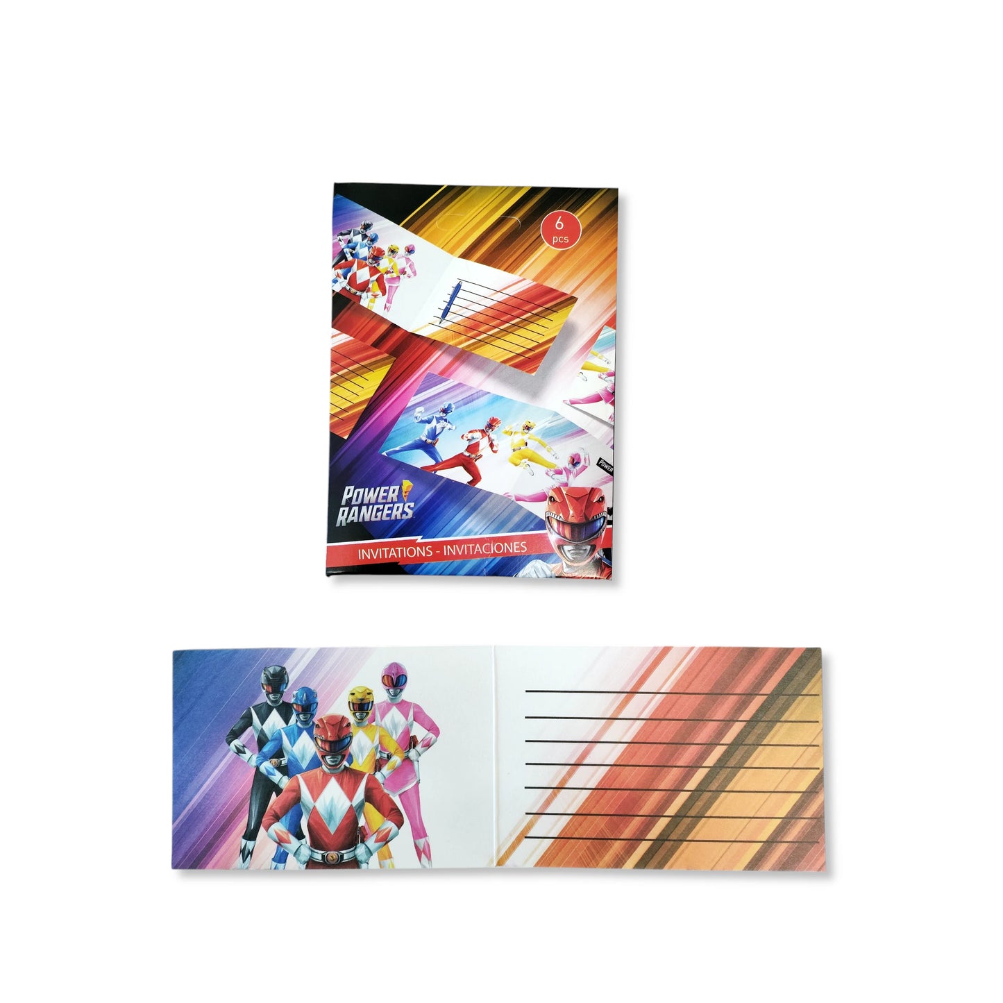 Power Rangers Invitations (pack of 6) - Anilas UK