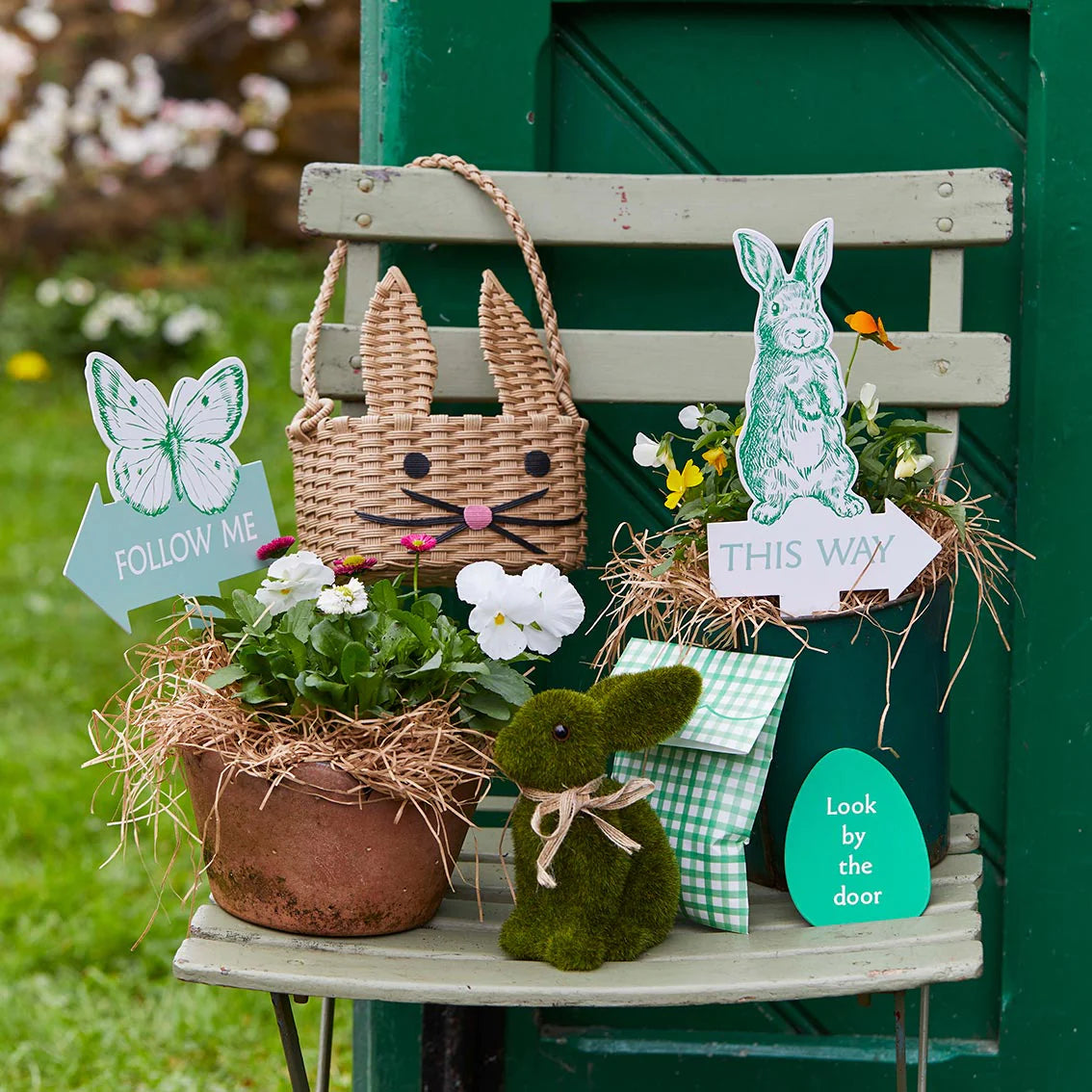 Recycled Paper Bunny Shaped Basket - Anilas UK