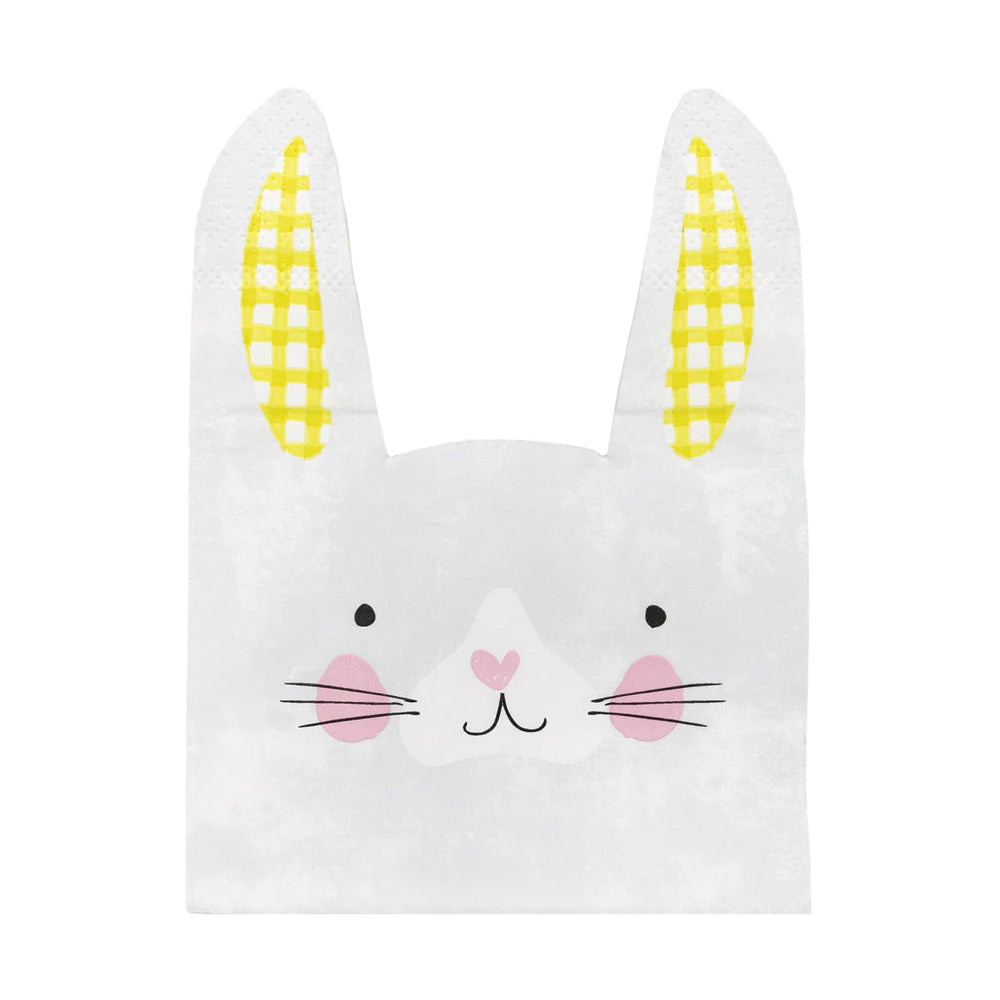 Bunny Shaped Paper Napkins (Pack of 20) - Anilas UK