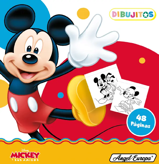 Disney Mickey Mouse Mini Colouring Book, 48 pages - Anilas UK