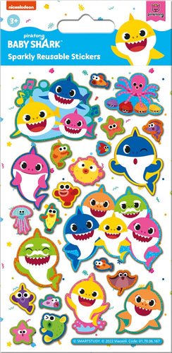 Baby Shark Reusable Foiled Stickers - Anilas UK