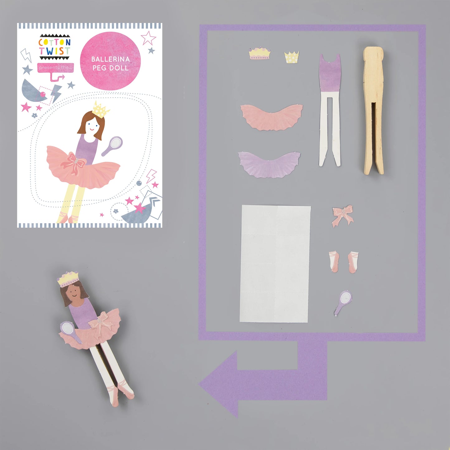 Make Your Own Ballerina Peg Doll - Anilas UK
