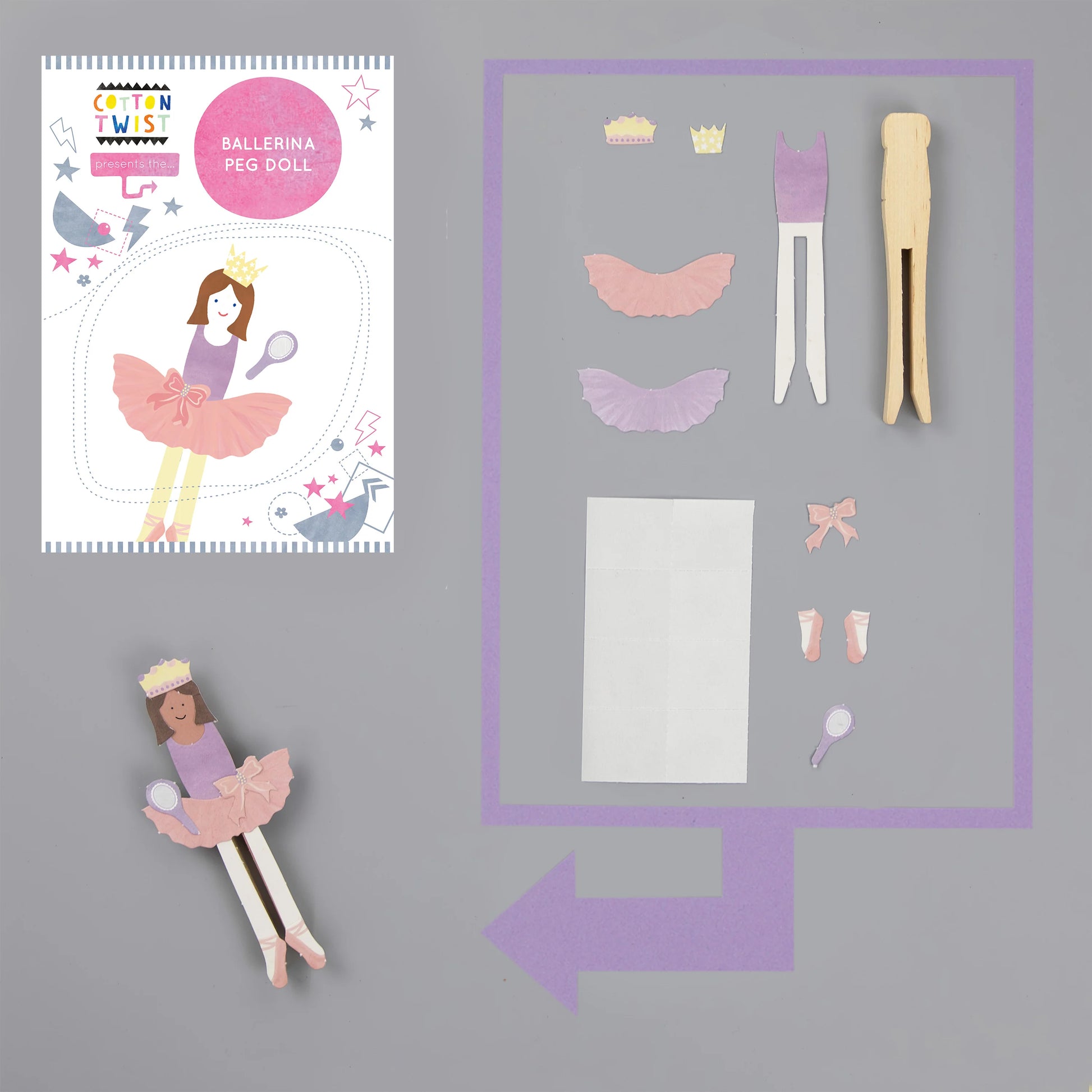 Make Your Own Ballerina Peg Doll - Anilas UK
